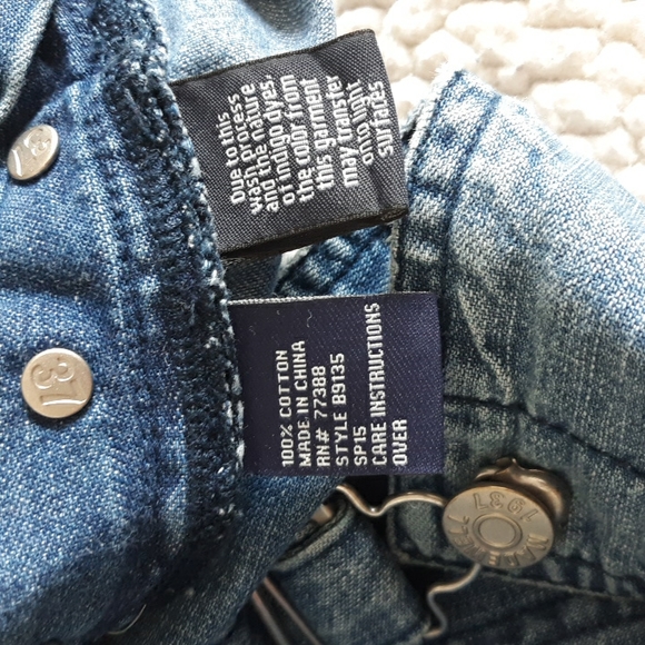 Madewell Distressed Jean Overalls - Picture 14 of 17